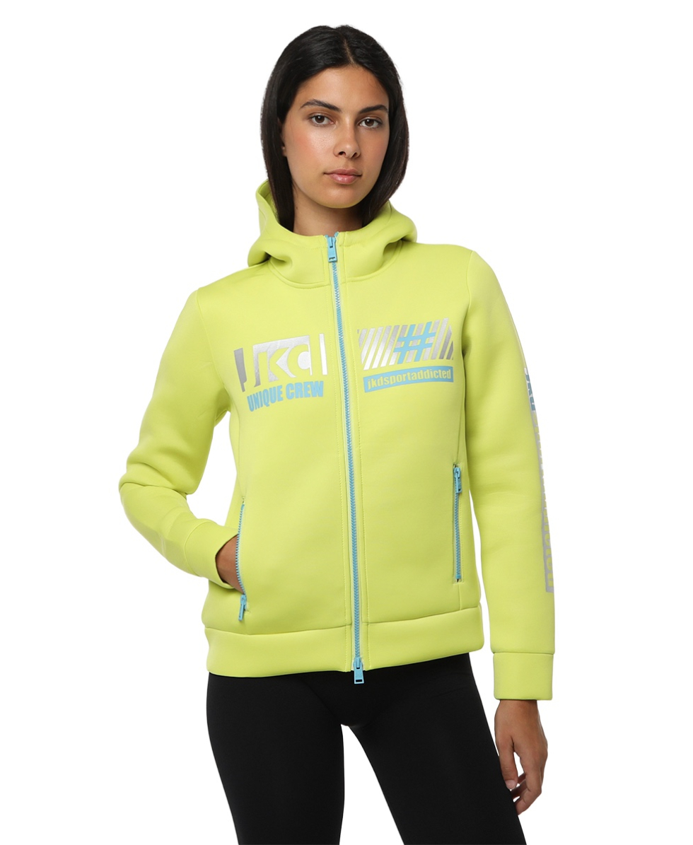 JAKED - FELPA DONNA - SIDERALIS - JKFL5N501D - LIME/BLUE