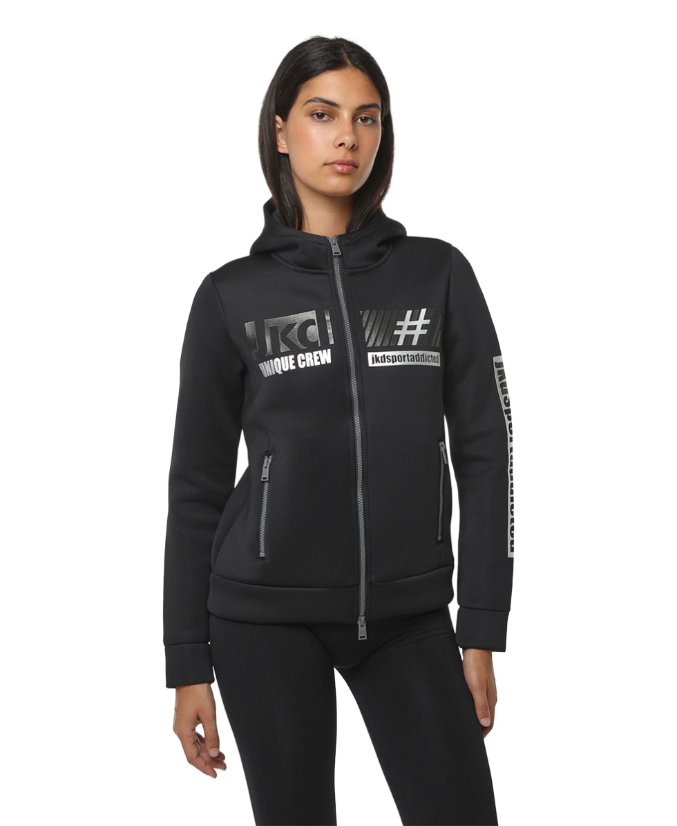 JAKED - FELPA DONNA - SIDERALIS - JKFL5N501D - BLACK/SILVER