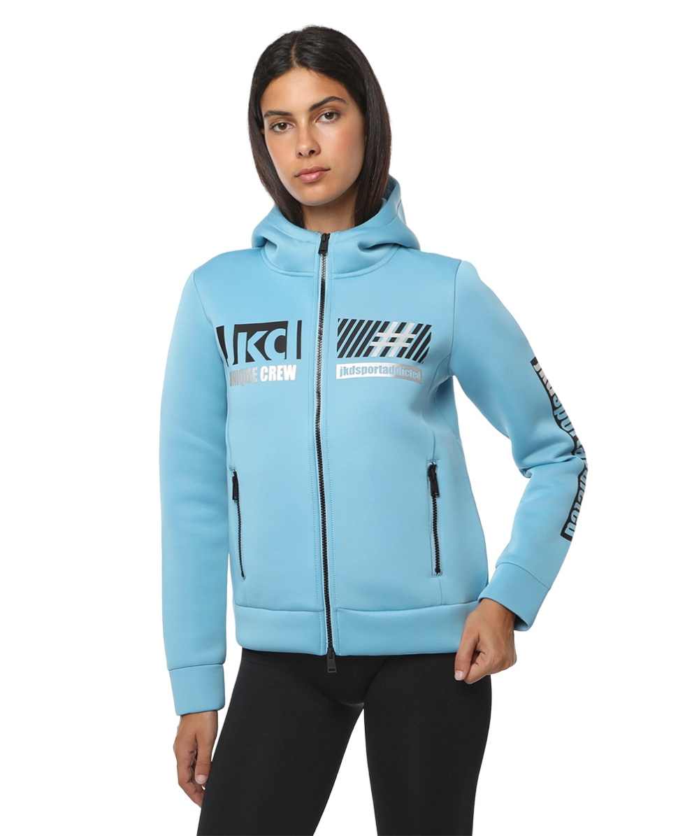 JAKED - FELPA DONNA - SIDERALIS - JKFL5N501D - LIGHT BLUE/BLACK