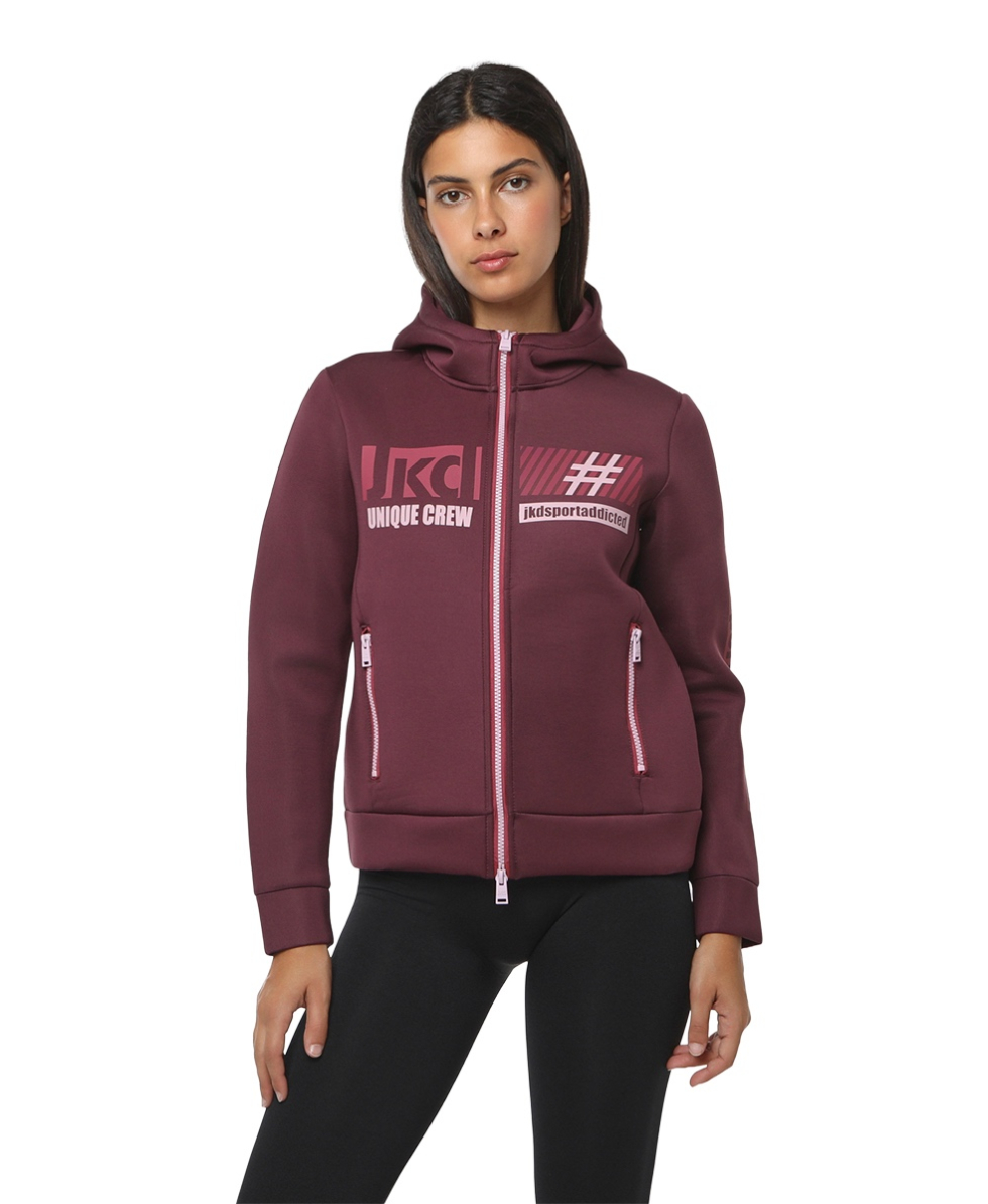 JAKED - FELPA DONNA - SIDERALIS - JKFL5N501D - WINE/PINK