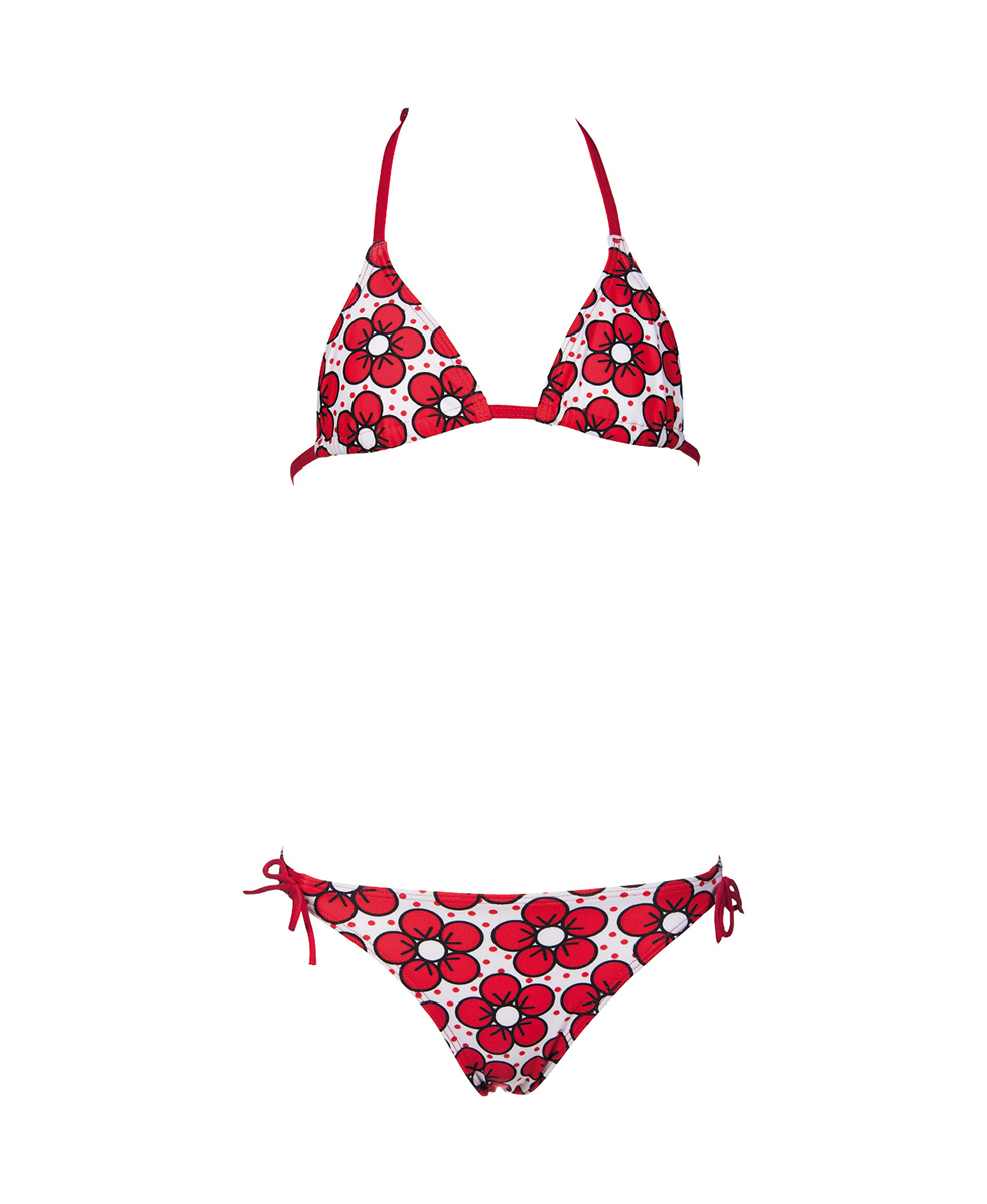 ARENA - COSTUME BIKINI JR - FLOWERS - WHITE/RED - 1B45714 - WATERFEEL PLUS