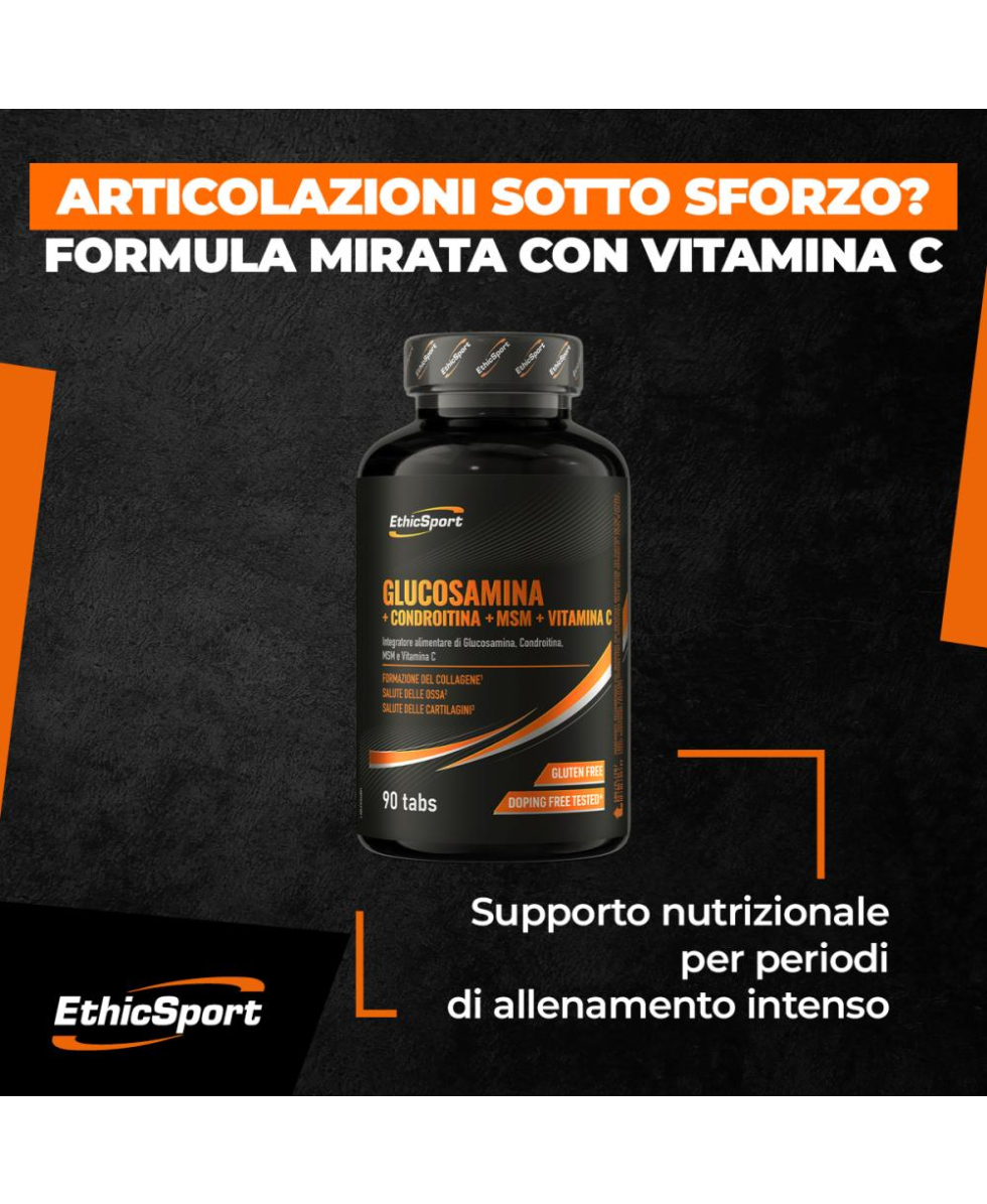 ETHIC SPORT - GLUCOSAMINA + CONDROITINA + MSM + VITAMINA C - 132g - 90 TABS