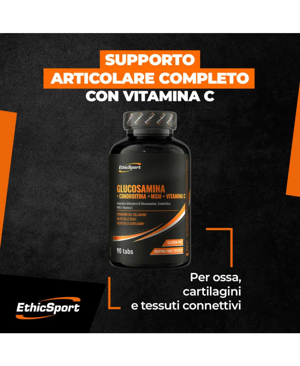 ETHIC SPORT - GLUCOSAMINA + CONDROITINA + MSM + VITAMINA C - 132g - 90 TABS