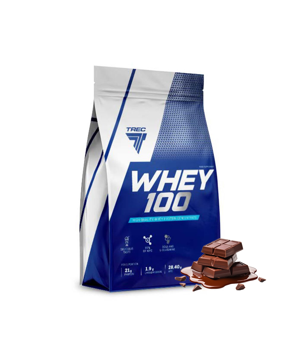 TREC NUTRITION - WHEY 100 - 900G - DOUBLE CHOCOLATE
