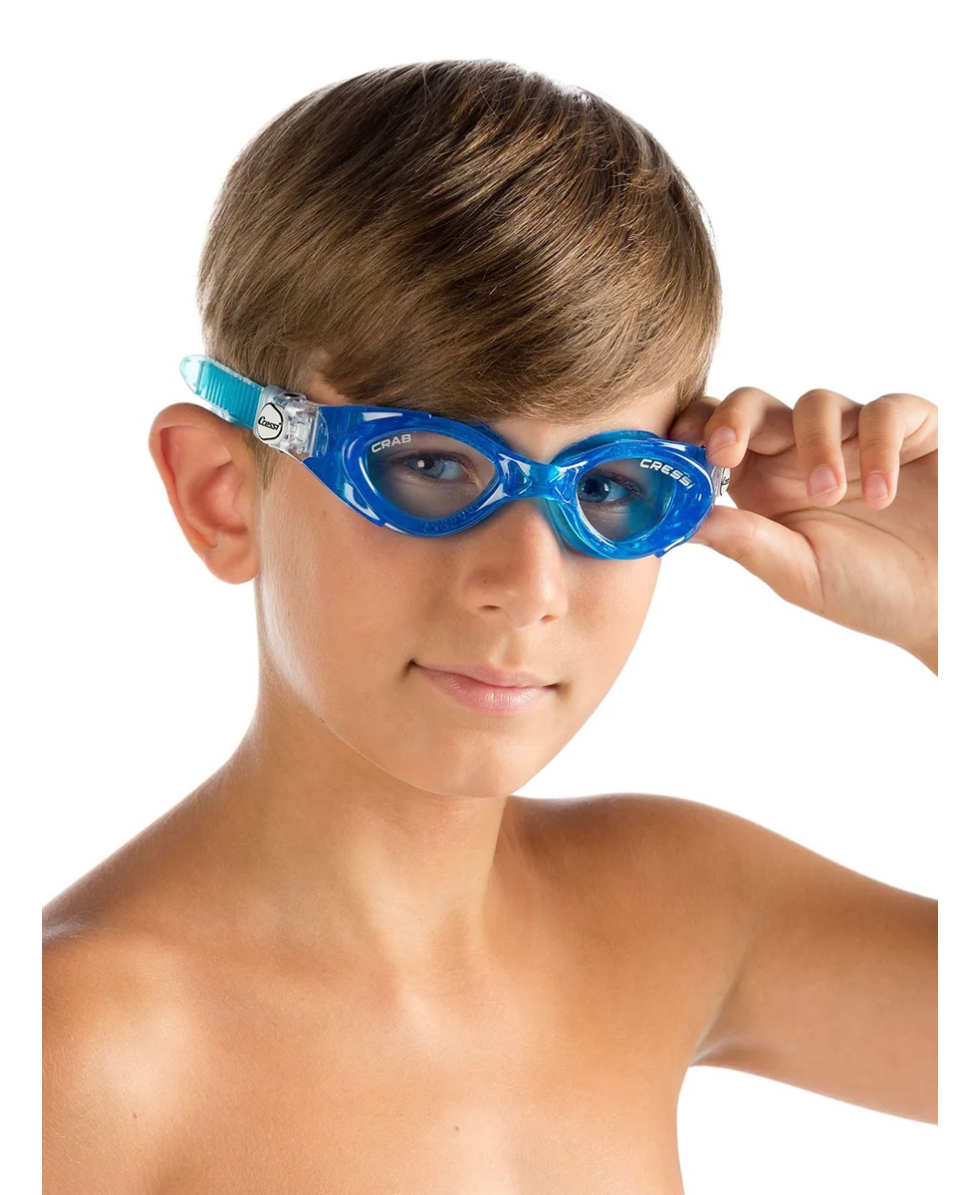 CRESSI - OCCHIALINO BAMBINO - CRAB KIDS - 3/6 ANNI - DE203120 - LIGHT BLUE, CLEAR LENSES
