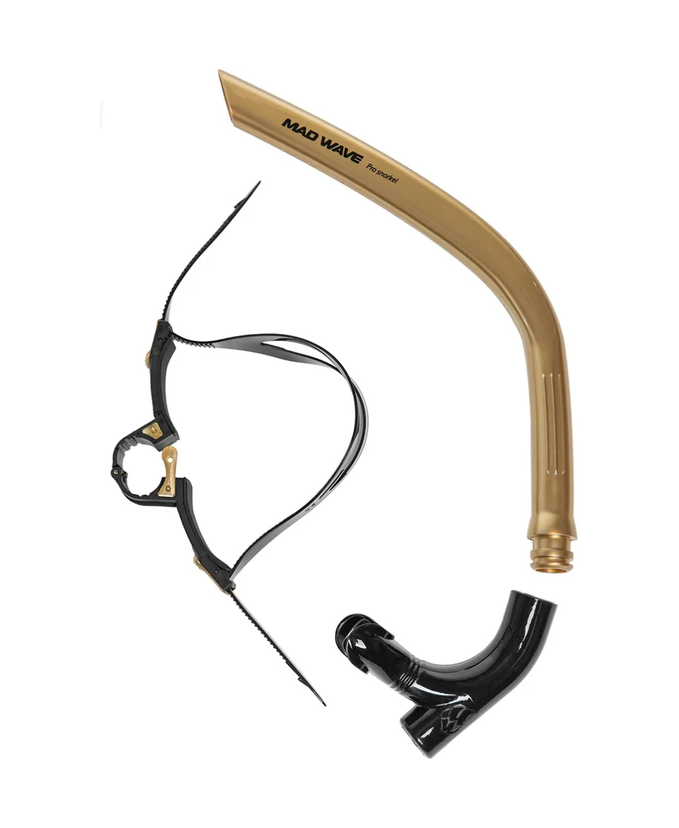 MAD WAVE - RESPIRATORE FRONTALE - PRO SNORKEL - M077301018W - GOLD