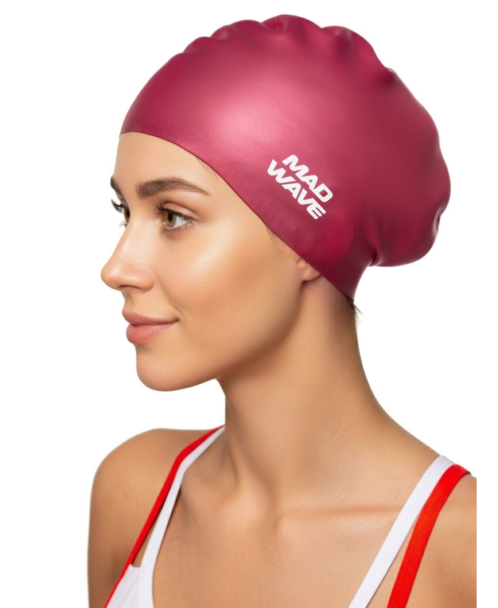 MAD WAVE - CUFFIA SILICONE - LONG HAIR - M051101025W - MAROON