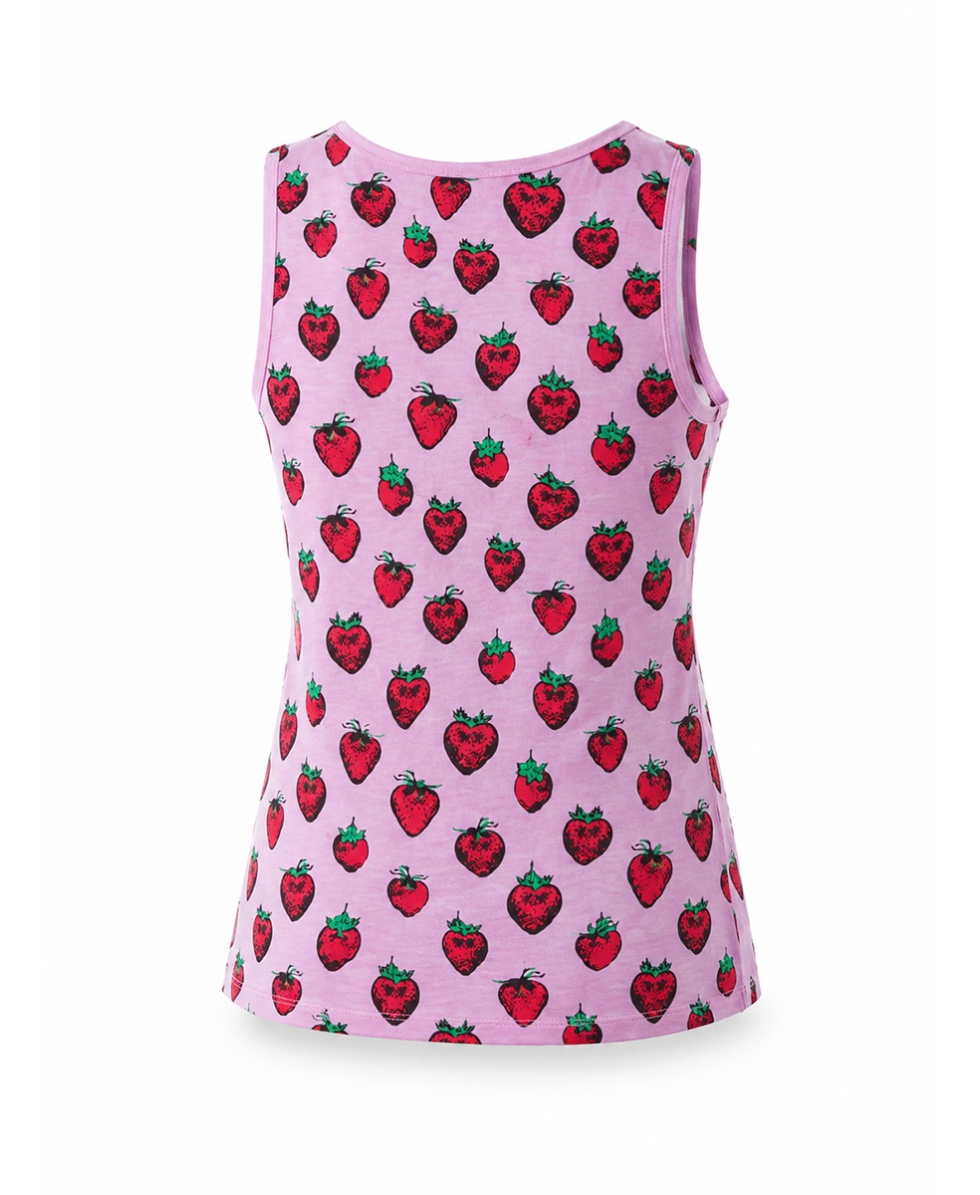 VANS - CANOTTA DONNA - STRAWBERRIED - VN0005P3J5R - WHITE/STRAWB.
