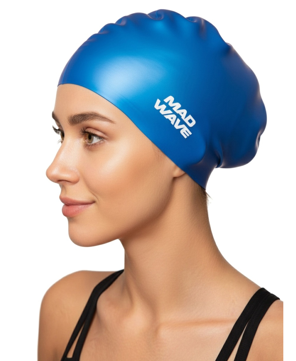 MAD WAVE - CUFFIA SILICONE - LONG HAIR - M051101004W - BLUE