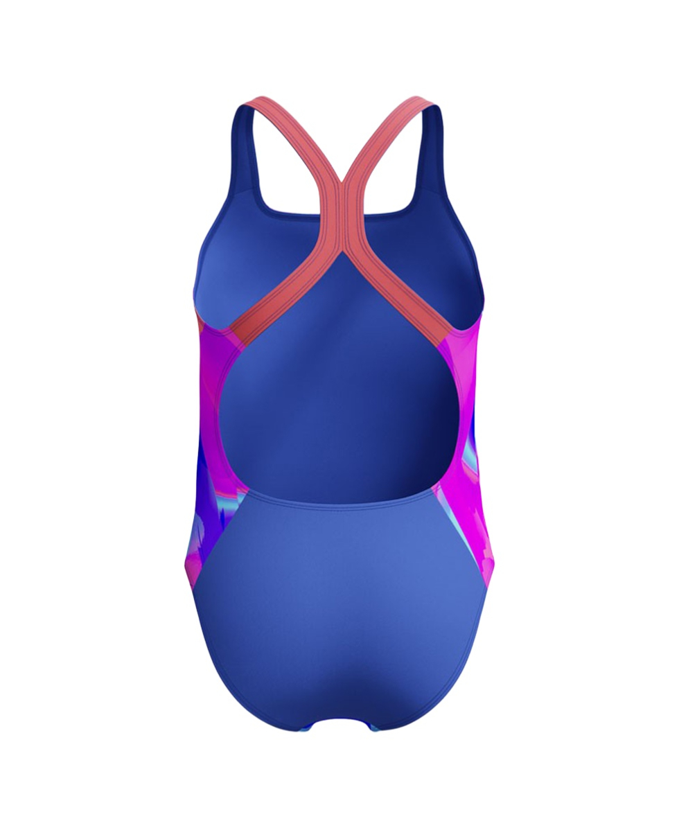 SPEEDO - COSTUME INTERO JR - DIGITAL ALLOVER POWERBACK - 00373418166 - COBALT POP/NEON VIOLET