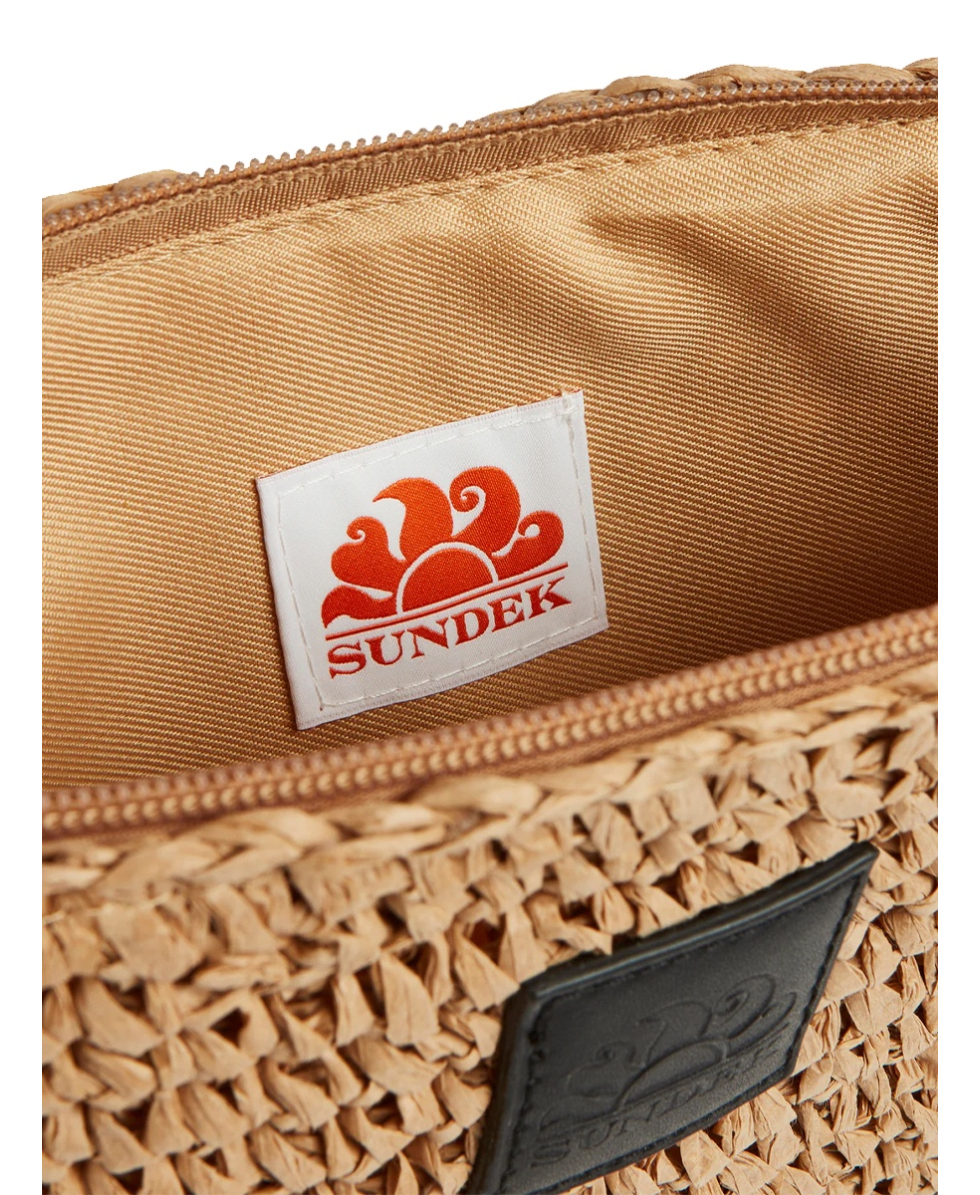 SUNDEK - POCHETTE SPIAGGIA - MOMO STRAW HAND BAG - AW740ABPA100-13000 - TAN