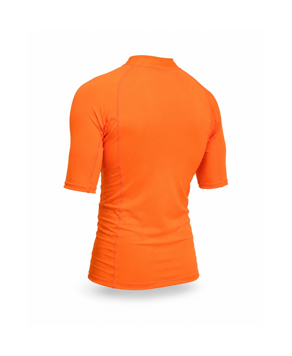 SUNDEK - LOGO S/S RASHGUARD -  M287RSPY100-572 - FLASH ORANGE