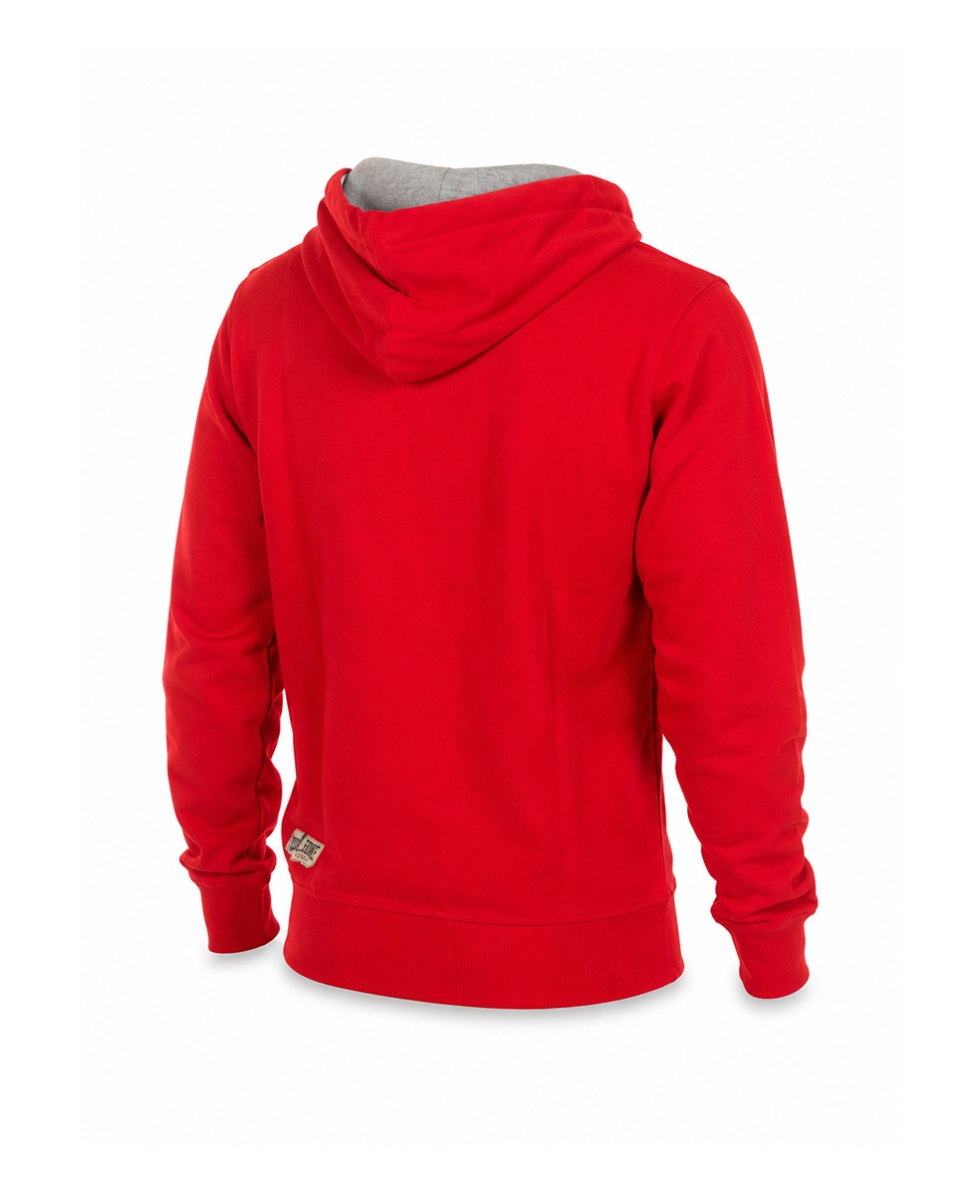 LEONE - FELPA - MAN FLEECE HOODIE ZIPPED - LSM565-50 - RED