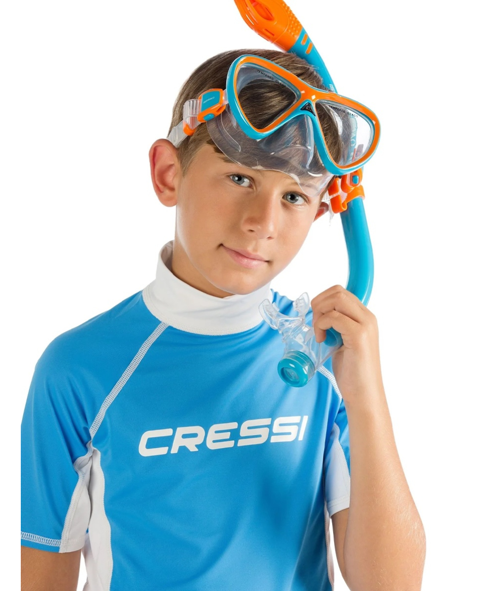 CRESSI - MAGLIA JUNIOR - RASHGUARD IN LYCRA SPF50 - LW47690 - BLUE