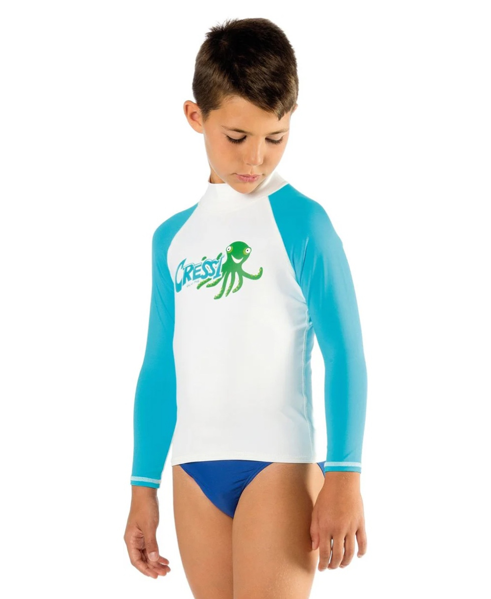 CRESSI - MAGLIA L/S JUNIOR - RASHGUARD IN LYCRA SPF50 - LW47750 - OCTOPUS