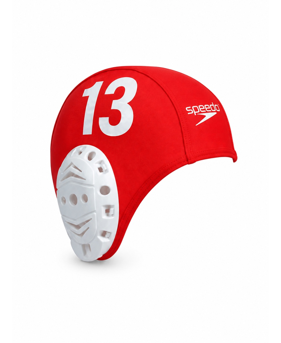 SPEEDO - CALOTTINA PALLANUOTO - WP CAP - SENIOR - 8-722220000 - N°13 RED/WHITE