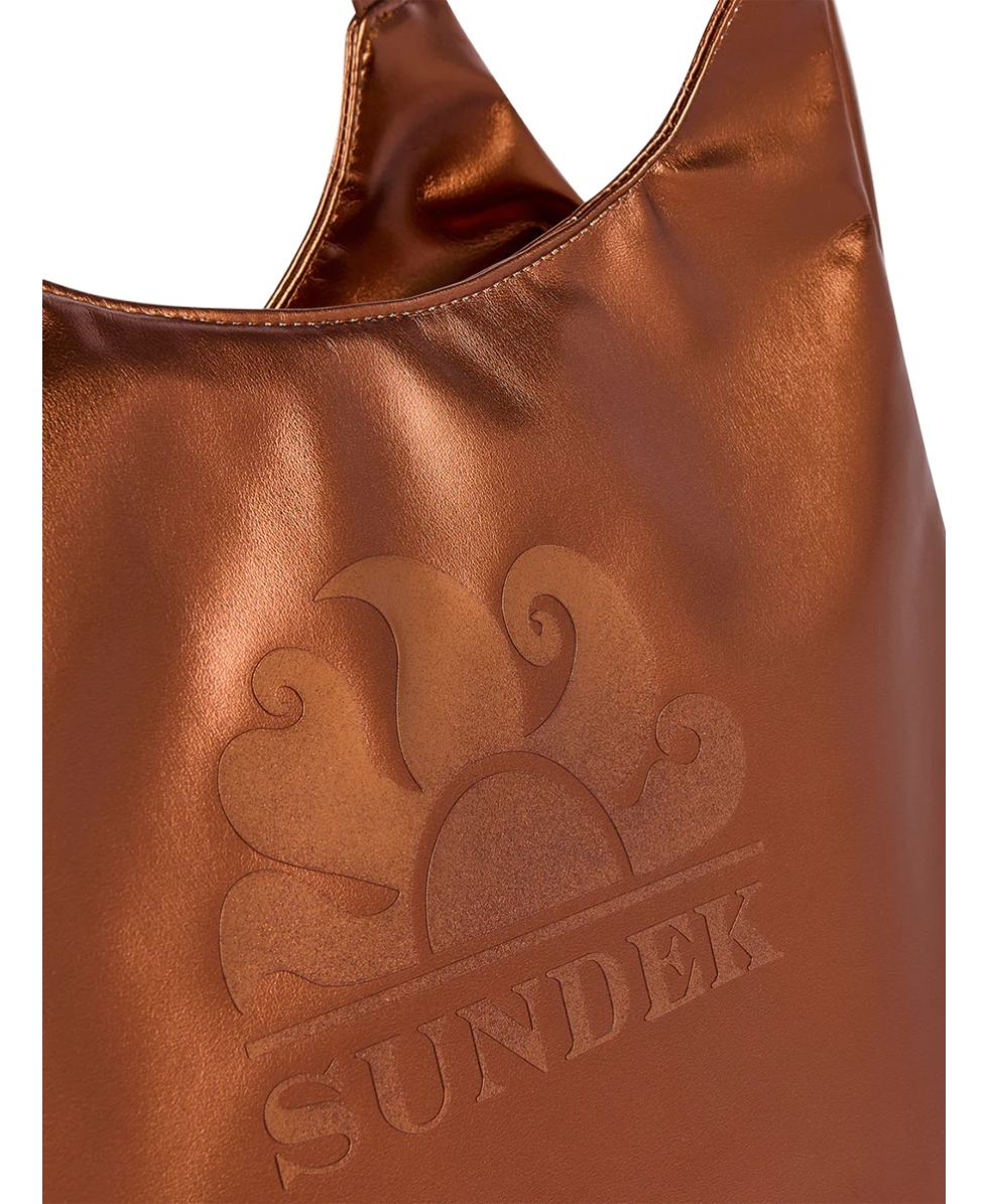 SUNDEK - BORSA SPIAGGIA - LAMINATED CHEL BAG - AW417ABPV400-B0300 - COFFEE