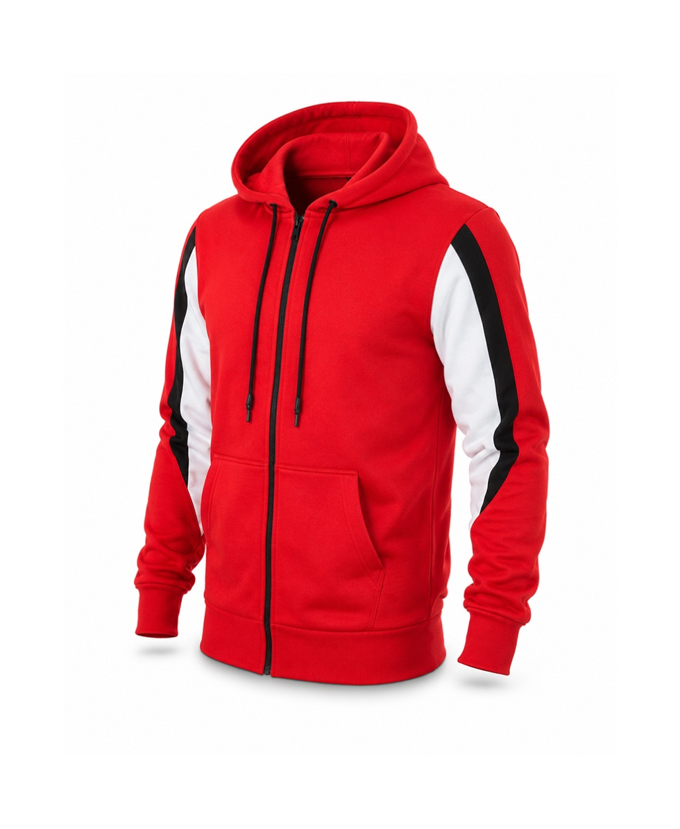 PYREX - FELPA UNISEX CAPPUCCIO FULL ZIP - 18IPC34336 - RED