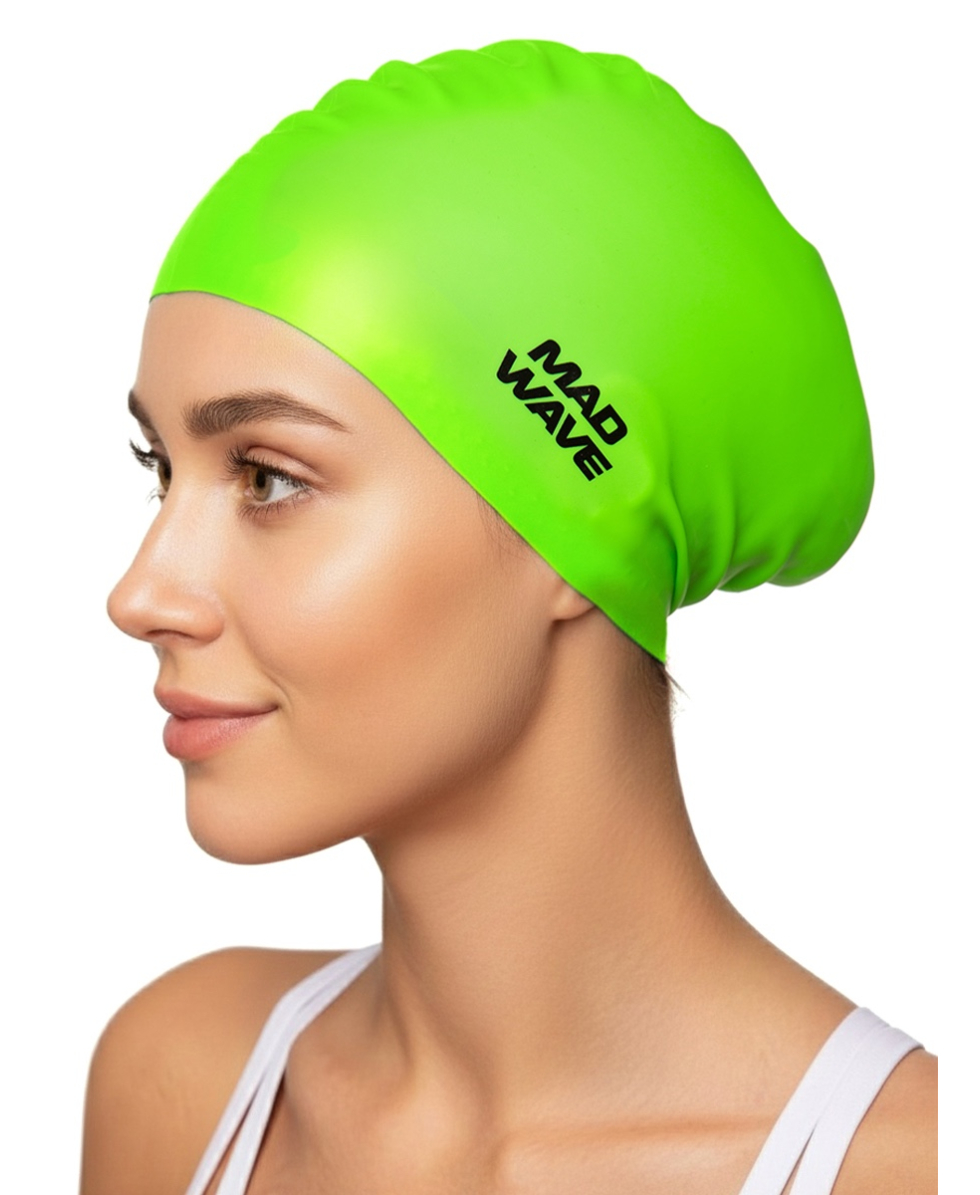 MAD WAVE - CUFFIA SILICONE - LONG HAIR - M051101010W - GREEN