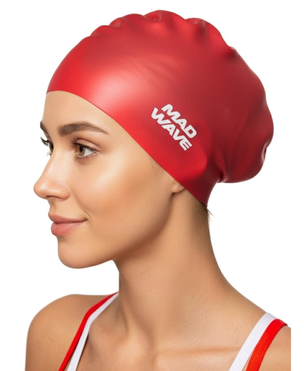 MAD WAVE - CUFFIA SILICONE - LONG HAIR - M051101005W - RED