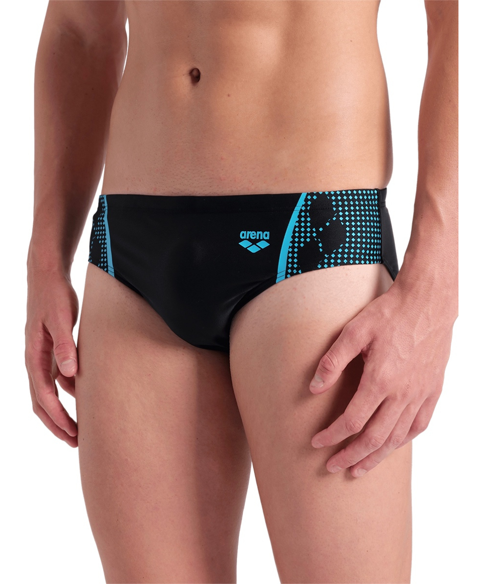 ARENA - SLIP UOMO - GRAPHIC SWIM BRIEF - 007620580 - BLACK/TURQUOISE